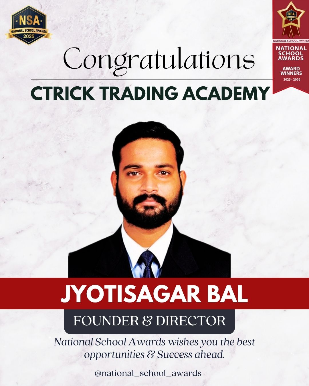 Ctrick Trading Academy Award — Jyoti Sagar Bal
